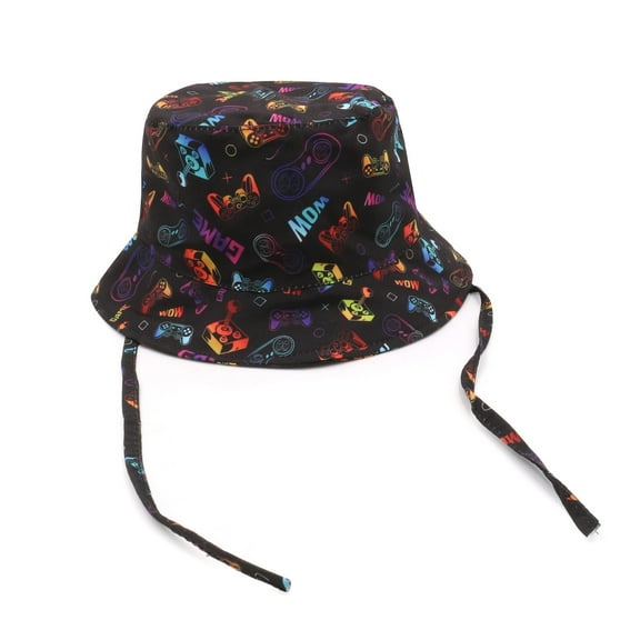 ACCEHUT Kids Polyester Bucket Hat Cartoon Pattern Sun Protective Hat for Boy