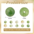 thumbnail image 2 of 1 box 128 pcs Natural Jade Beads Mixed color Loose Stone Beads White Green Spacer Beads Round Ball Beads Smooth Tiny Bead Persian Jade Beads 6.5mm for Jewelry Making, 2 of 7