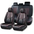 thumbnail image 3 of Black and Red Car Seat Covers for Hyundai Tucson 2005-2026 Car Seat Cover , Premium Leather, 5 Piece Full Set, Anti-Slip, Waterproof, Protect and Upgrade Seats, Beautify the Interior of Old Cars, 3 of 10