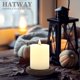 thumbnail image 3 of Portavelas Hatway de madera redondo con decoración rústica, 10 cm, 3 of 7