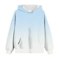 thumbnail image 4 of Gibobby Hoodies for Kids Long Sleeve Solid Color Cute Basic Hoodie Sweatshirt Pullover Cute Girls Hoodies Kids(Light Blue,9-10 Years), 4 of 5