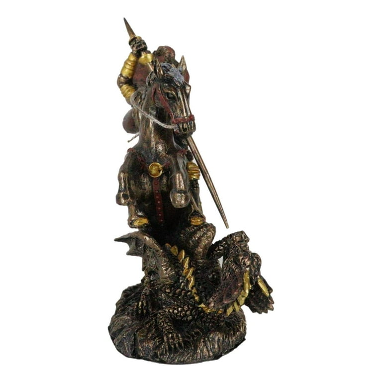 Ebros Saint George The Dragon Slayer Statue 4.75