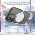 thumbnail image 2 of for iPhone 12 Case with Magnetic Invisible Ring Stand [Full Camera Lens Protection] [Compatible with Mag-Safe] Military-Grade Drop Matte Translucent Slim Phone Cases for iPhone 12 6.1",Black, 2 of 14