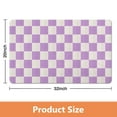 thumbnail image 4 of Exceptional Luxury Checkered Grid Bath Rug (20x32in): Experience Extra Softness and Absorbency, Microfiber Bath Carpet, Non-Slip for Bathroom Floor, 4 of 5