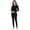 Black, variant on Woolcano Women’s 100% Merino Wool Base Layer Set Lightweight Thermal Underwear for Ski Winter Outdoor