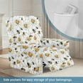 thumbnail image 4 of Renewold Daisy Bee Print Oversized Recliner Cover Anti-Slip Lazyboy Cover 4 Pieces Soft Recliner Couch Cover Stay in Place Furniture Protector for Reclining Chair, 4 of 8
