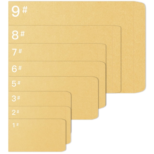 IFANLANDOR 200Pack Classic Plain Rectangular Kraft Paper Envelopes For Office School Business Use 6.5*4 In