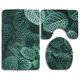 thumbnail image 1 of Juego de alfombras de baño de 3 piezas ABPHQTO Hojas verdes de la selva tropical, 1 of 2