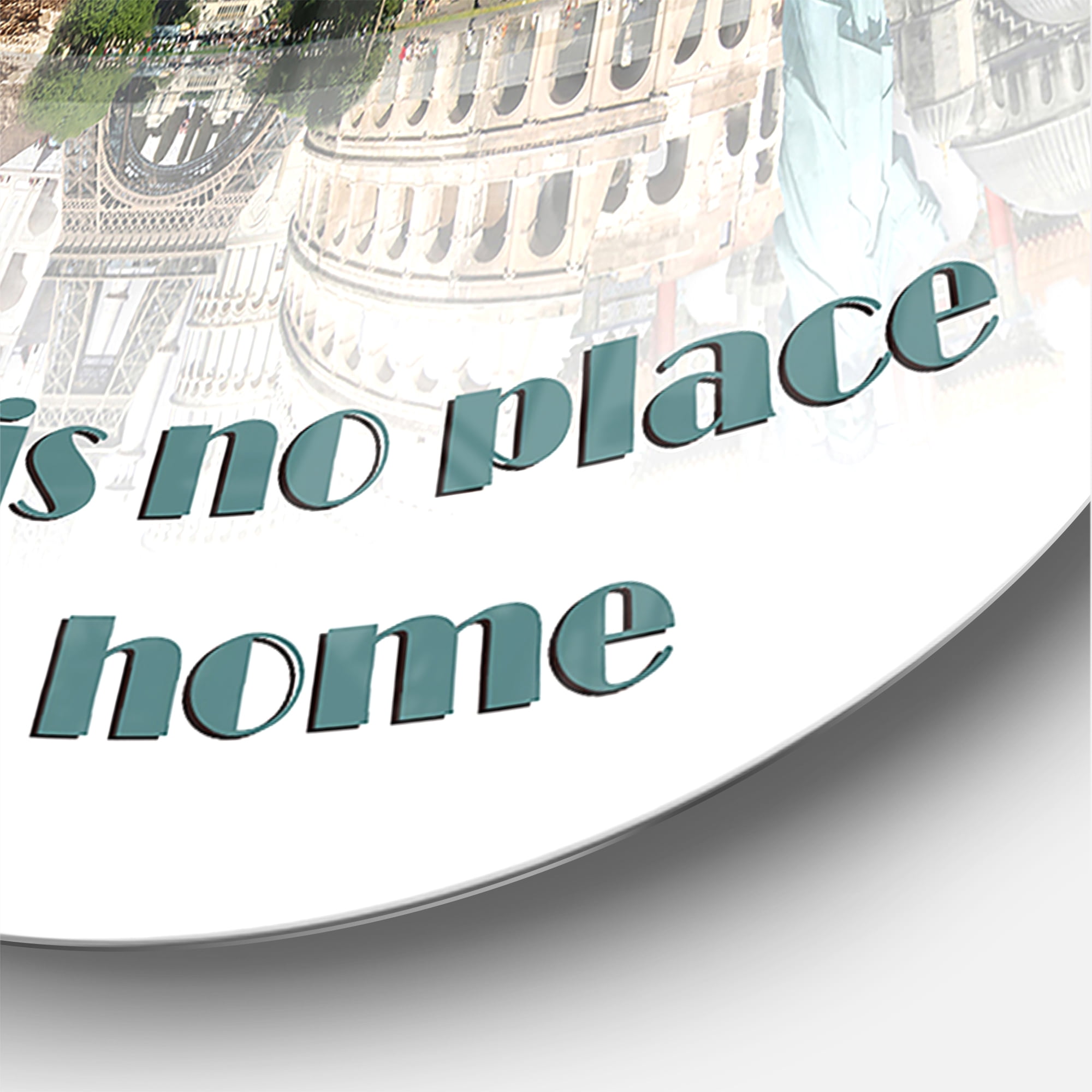 Designart 'There is no place like home World Tour' Vintage wall clock