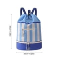 thumbnail image 3 of Swim Bag Wet Dry, Beach Backpack with Shoe Compartment, Waterproof Drawstring Swim Bag for Pool, Gym & Travel, Wet Dry Separated Storage Bag for Men Women & Kids, 3 of 7