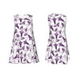 thumbnail image 7 of Naloa Violets Flowers Print Women's Summer Spring Casual Beach Sundress,Vacation Sleeveless Tank Crewneck Loose Dresses, 7 of 7
