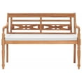 thumbnail image 2 of vidaXL Batavia Bench with Cushions 120 cm Teak, 2 of 5