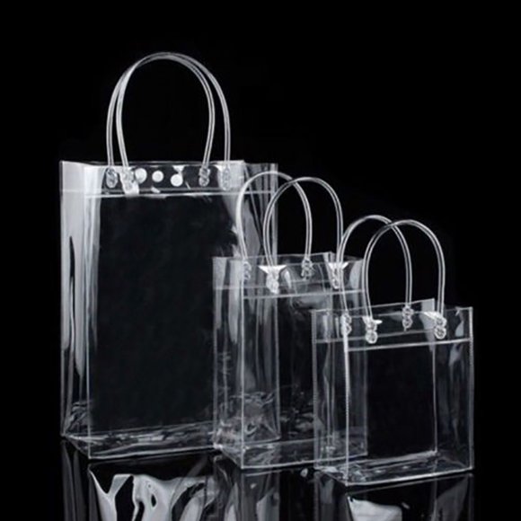Lubelski Clear Tote Bags Friendly Purse Shoulder Handbag PVC Transparent Plastic Pouch