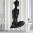 thumbnail image 3 of Abstract Woman Shower Curtain for Bathroom Decor, Minimalist Art Modern Style Impression Waterproof Fabric Shower Curtain, 72"x78" Set with 12 Hooks, 3 of 9