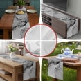 thumbnail image 6 of Marble Grey Table Runner 90 Inches Long, Modern Abstract Ink Painting Luxury Cotton Linen Table Runners Dresser Scarves, Decorative Fabric Tabletop Scarf Furniture Cover for Home Dinner Party 13"x90", 6 of 8