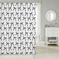 thumbnail image 2 of Cartoon Bowknot Kids Shower Curtains,Bow Tie Geometric Patchwork Modern Bathroom Curtains for Girls Women,Bow Butterfly Knot Black White Simple Waterproof Curtains-72"W x 72"L (Pack of 1), 2 of 6