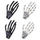 thumbnail image 1 of Pinzas para el pelo JM 4 Piezas Diseño de Manos de Esqueleto Halloween Blanco Negro, 1 of 4