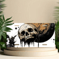 thumbnail image 6 of 1 Pcs 2D Flat License Plate Covers & Frames, Skull in Space For Decorative Front, Waterproof For Decoration Aluminum License Plate Covers & Frames Cover For Men Women, 12" X 6", 6 of 7