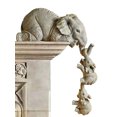thumbnail image 4 of Kuymtek Elefante Madres Colgando 2 Bebés Estatuilla Animal Resina Adornos Artesanales, 4 of 8