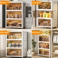 Storage Bins with Lids- 4 Tier Folding Storage box with Doors and ...