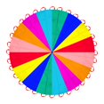 thumbnail image 1 of Paracaídas AMYESE Rainbow Play Team Game de 7 m con 32 asas, 1 of 7