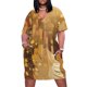 thumbnail image 1 of Vestido de fiesta holgado con bolsillos para mujer hermoso patrón en el estilo de Gustav Klimt elegante, 1 of 6