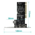 thumbnail image 5 of 3 Port IEEE 1394 Firewire Card PCI Firewire Adapter IEEE 1394 PCI Controller Card for Desktop PC, 5 of 6