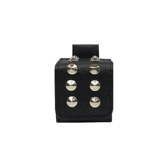 funda para pelota de golf con remaches (negra)