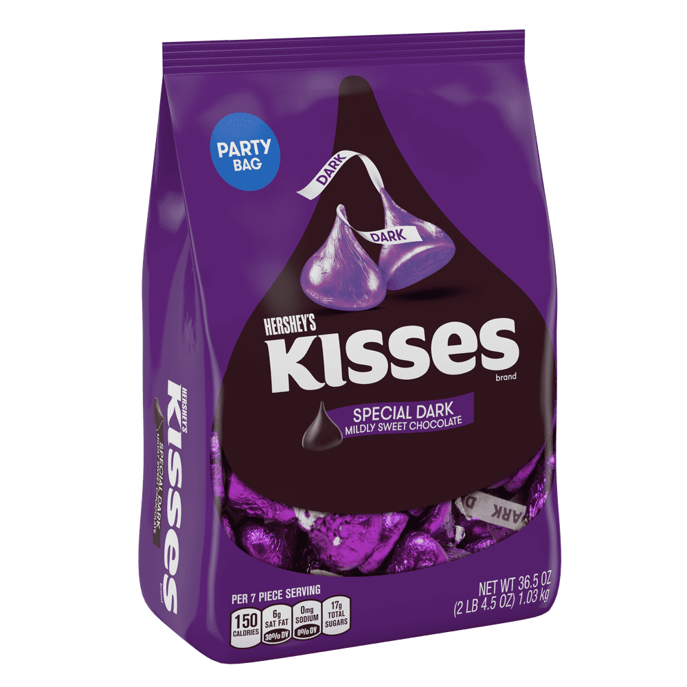 Hershey S Kisses Special Dark Mildly Sweet Chocolate Candy 38 4 Oz