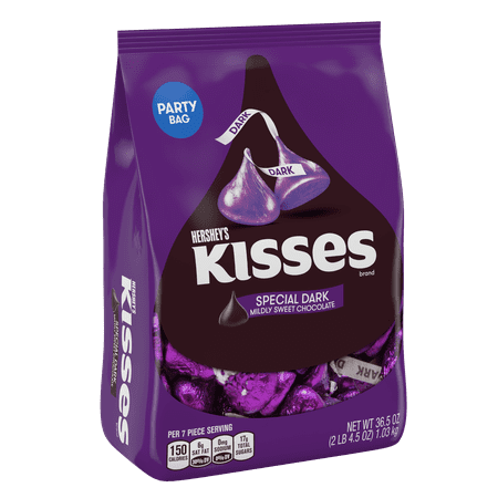 Hershey's Kisses Special Dark Mildly Sweet Chocolate Candy, 38.4 (Best Brand Of Dark Chocolate For Diabetics)