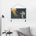 thumbnail image 5 of WOBOGO Jellyfish and Astronaut Living Room Canvas Wall Art Bedroom Study Framed Canvas Print Artwork Home Office Decorations 24.5×16.7in, 5 of 6