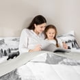 thumbnail image 5 of Manfei Safari Animal Bear Bedding Comforter Set,Rustic Snow Pine Twin Comforter Sets,White Black Bedding Set For Adults,Ultra Soft Home Decor Reversible,2 Pieces, 5 of 8