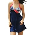 thumbnail image 1 of Qarigey Traje de baño Traje de baño Traje de mujer Mano de obra fina Transpirable Desgaste práctico Exquisito atractivo de larga duración Vestidos Rojo blanco azul L Qarigey AP018726-03, 1 of 6