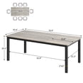 thumbnail image 4 of Kojooin Mesa de Comedor Industrial Moderna, Mesa Rectangular Espaciosa con Patas de Madera y Metal Diseñadas, Esquinas Redondeadas Seguras, Fácil Montaje para Uso en Comedor, Sala de Estar U Oficina, 4 of 8