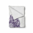 thumbnail image 2 of Angel Wings Soft Flannel Fleece Throw Blanket, Boho Ornamental Heart with Wings Love Feathers Romance Theme, Cozy Plush for Indoor and Outdoor Use, 60" x 80", Dark Purple Pale Mauve, by Ambesonne, 2 of 6