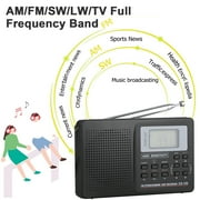 Portable Digital Radio, TSV Full Band AM/FM/SW Battery Operated Pocket Radio for Elders