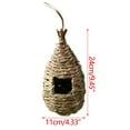 thumbnail image 3 of Gute Hummingbird Houses for Outside Hanging,Natural Grass Hanging Bird Hut,Hand Woven Hummingbird Nest,Large Wren Finch Bird House for Garden Window Outdoor Home Decoration,Grass Bird Hut, 3 of 9