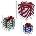 thumbnail image 3 of Wovilon Christmas Lighted Boxes, Set Of 3 LED Up Decor Outdoor, Up Christmas Boxes Present Decorations Outdoor Yard, 3 of 9