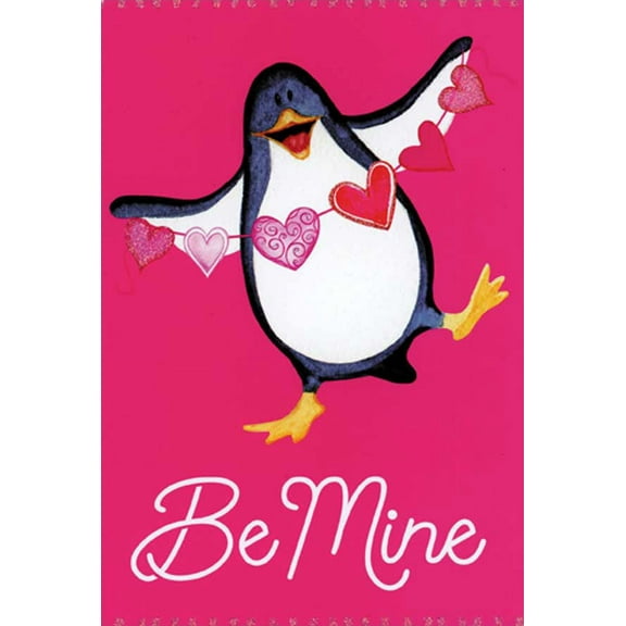 Pictura Penguin Holding String of Hearts Cute Valentine's Day Card