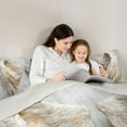 thumbnail image 4 of jejeloiu Vintage Wings Twin Comforter Sets,Gray Gold Bedding Set For Girls Reversible 2pcs, 4 of 7