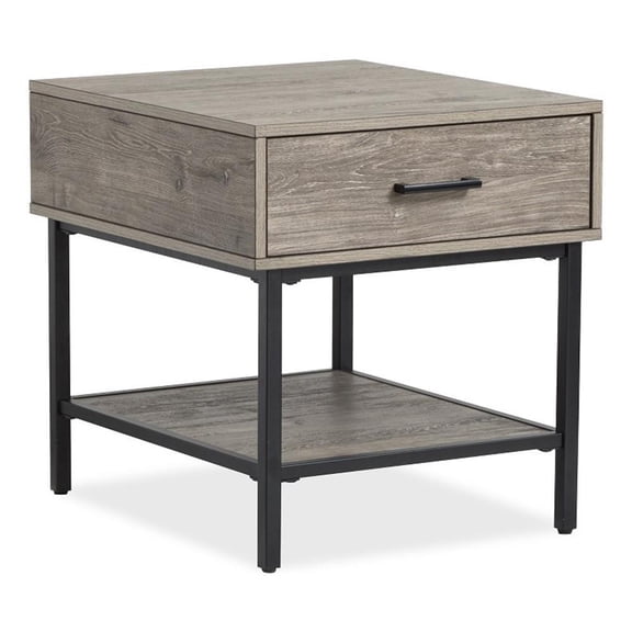 Magnussen Home Fenwick Whitetail Brown And Smoke Glass Rectangular End Table