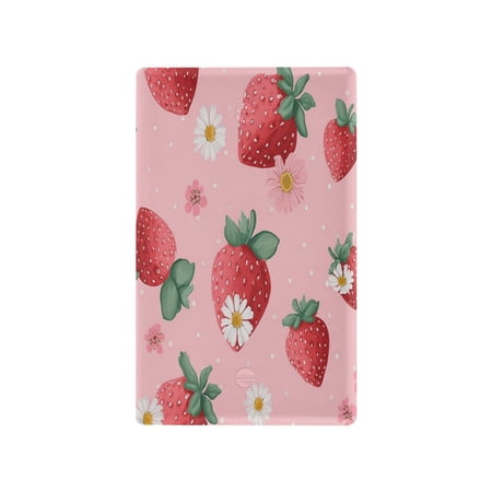 IAUYY Retardant PC Material Unused Outlet Cover Switch Plate Covers Easy DIY Installation with Screws Light Switch Cover Plate Strawberry