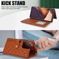 thumbnail image 5 of Case Wallet for Samsung Galaxy Note 20 Ultra, [Wristlet & Crossbody Strap] RFID Blocking 5 Card Slots Stand [Shockproof TPU Shell] PU Leather Magnetic Flip Cover for Note 20 Ultra, Brown, 5 of 9