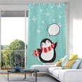 thumbnail image 5 of Coolnut Black Out Curtain Doorway Curtains for Window Treatments 84" Penguin Wearing A Scarf Having Fun Room Divider Curtains Kitchen Curtains, 5 of 7