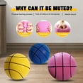 thumbnail image 2 of YZhouD 2024 Upgrade Silent Basketball with Basketball Rim, Quiet Basketball Indoor Silent Foam Basketball Dribbling Indoor Training, Uncoated High-Density Easy to Grip Quiet Ball, 2 of 9