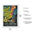 thumbnail image 2 of The Killer That Stalked New York - Starring Evelyn Keyes - Vintage Film Noir Movie Poster c.1950 - Fine Art Rolled Canvas Print 27in x 40in, 2 of 4