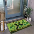 thumbnail image 3 of Happy St. Patrick''s Day Door Mats Happy Elf Gold Coin and Green Lucky Shamrocks Printed Indoor Outdoor Entrance Rugs Home Welcome Doormat Holiday Decoration Floor Mat 17 x 30 Inch, 3 of 6