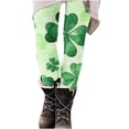 thumbnail image 5 of LEKWK Yoga Leggings Women St Patricks Day Four Leaf Clover Yoga Pants High Waist Irish Festival Gym Leggings Stretchy Holiday Party Costume Outfits, 5 of 7