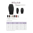 thumbnail image 5 of A2Y Women's Fitted Solid High Waist Back Slit Stretchable Midi Skirt Navy 2XL, 5 of 5