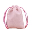 thumbnail image 1 of Jewellery Pouch Small Drawstring Bags Bracelet Packaging Display Goodies Presents Mobile Phone Storage Gifts Solid Pouches Pink-15*20, 1 of 7